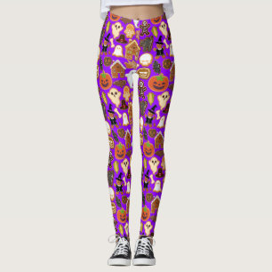 Halloween Cookies Musterkollektion B Lila BG Leggings