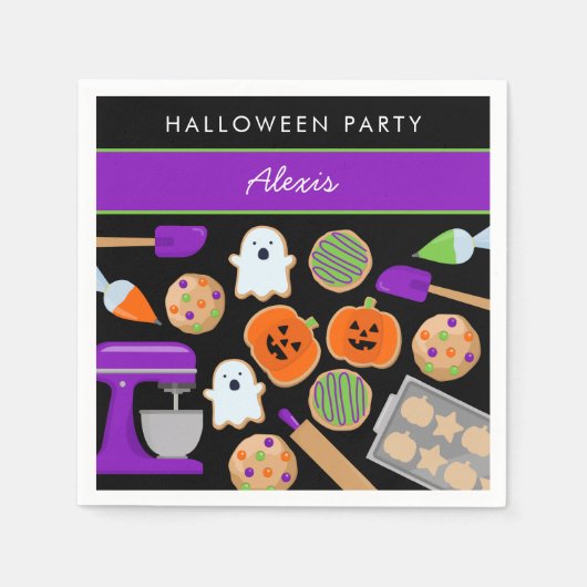 HALLOWEEN COOKIES PARTY Paper Napkin Serviette (Vorderseite)