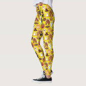 Halloween Cookies Pattern Collection B Yellow BG Leggings (Links)