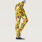 Halloween Cookies Pattern Collection B Yellow BG Leggings (Rechts)