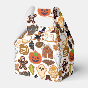 Halloween Cookies Pattern Collection Offwhite BG Geschenkschachtel