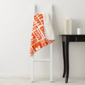 Halloween Cool Typografie Muster Orange Sherpadecke (Beispiel)
