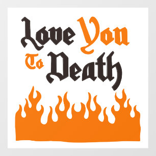 Halloween Coole Spuk Whimsical Typografie Orange Fensteraufkleber
