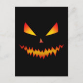 Halloween Cooler beängstigender Jack O'Lantern auf Postkarte (Vorderseite)