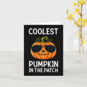 Halloween Cooler Kürbis in die Patchboys-Girls Karte (Gelbe Blume)