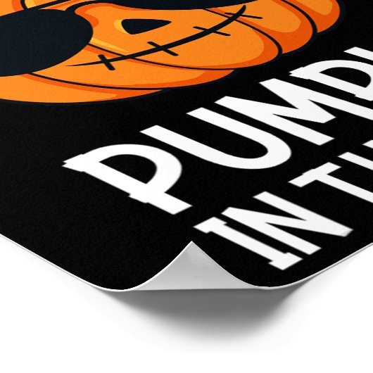 Halloween Cooler Kürbis in die Patchboys-Girls Poster (Ecke)