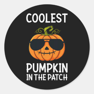 Halloween Cooler Kürbis in die Patchboys-Girls Runder Aufkleber