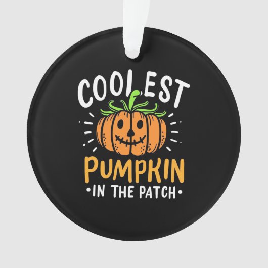 Halloween Cooler Kürbis Ornament (Vorderseite)