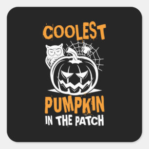 Halloween Cooler Kürbis zum Geburtstag Quadratischer Aufkleber
