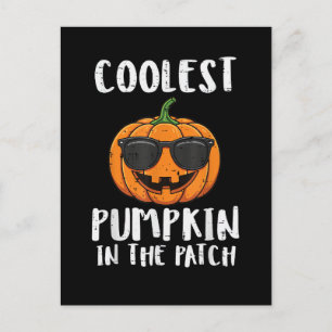 Halloween Coolste Kürbis-Patch-Kostüm Männer Junge Postkarte