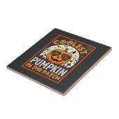 Halloween Coolste Sonnenbrille im Kürbisbeet Fliese (Seite)