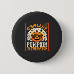 Halloween Coolste Sonnenbrille mit Kürbis auf dem Button