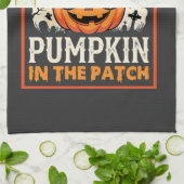 Halloween Coolste Sonnenbrille mit Kürbis im Patch Geschirrtuch (Gefaltet)