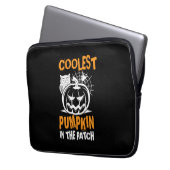 Halloween Coolster Kürbis Auf Der Patch-Geburtstag Laptopschutzhülle (Vorderseite Links)