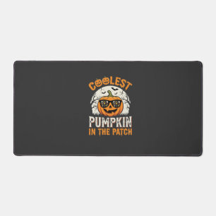 Halloween Coolster Kürbis im Patch-Design Schreibtischunterlage