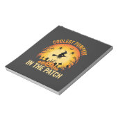 Halloween Coolster Kürbis im Patch Hexen Design Notizblock (Rotiert)