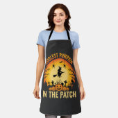 Halloween Coolster Kürbis im Patch Hexen Design Schürze (Getragen)