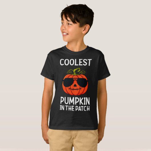 Halloween Coolster Kürbis in den Patch Fun Boys Gi T-Shirt (Vorne ganz)