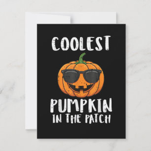 Halloween Coolster Kürbis-Patch-Kostüm Männer Jung Feiertagskarte