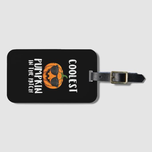 Halloween Coolster Kürbis-Patch-Kostüm Männer Jung Gepäckanhänger (Vorderseite (Horizontal))