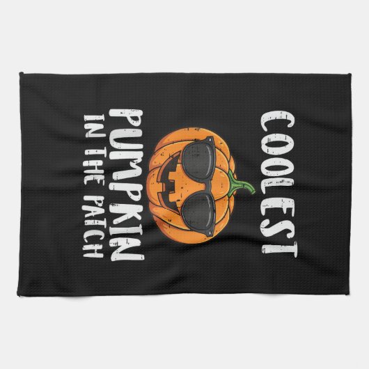 Halloween Coolster Kürbis-Patch-Kostüm Männer Jung Geschirrtuch (Horizontal)