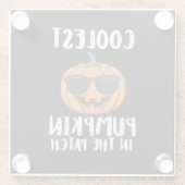 Halloween Coolster Kürbis-Patch-Kostüm Männer Jung Glasuntersetzer (Rückseite)