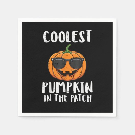 Halloween Coolster Kürbis-Patch-Kostüm Männer Jung Serviette (Vorderseite)