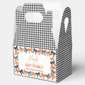 Halloween Coquette Black | Orange Bows Baby Dusche Geschenkschachtel (Geöffnet)