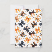 Halloween Coquette Bow Babydusche Danke Karte (Rückseite)