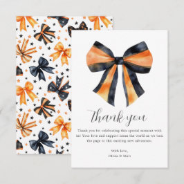 Halloween Coquette Bow Babydusche Danke Karte