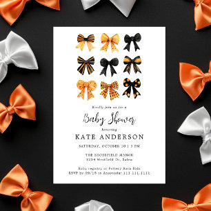Halloween Coquette Bows Niedliche Babydusche Einladung