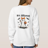 Halloween Coquette Bows und Reading Ghosts Sweatshirt (Rückseite)