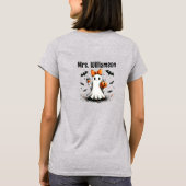 Halloween Coquette Bows und Reading Ghosts T-Shirt (Rückseite)