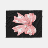 Halloween Coquette Ghost Bow Niedlich Girly Soft G Fleecedecke (Vorderseite (Horizontal))