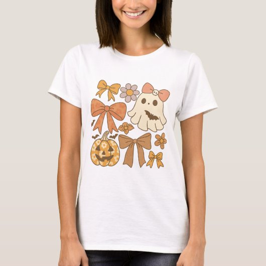 Halloween coquette ghost png ・ Halloween 2025 png T-Shirt (Vorderseite)