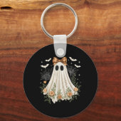 Halloween Coquette Lace Ghost Boo Boojee Soky Seas Schlüsselanhänger (Vorderseite)