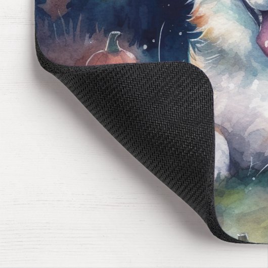 Halloween Corgi mit Pumpkins Beängstigend Mousepad (Ecke)