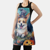 Halloween Corgi mit Pumpkins Beängstigend Schürze (InSitu)