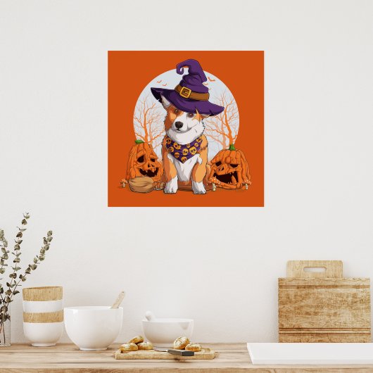 Halloween Corgi Poster (Küche)