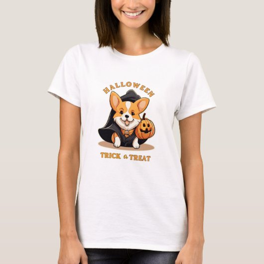Halloween Corgi T - Shirt (Vorderseite)