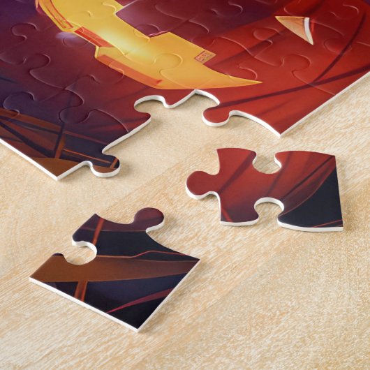 Halloween Corgi Vampire Pumpkins Beängstigend Puzzle (Seite)