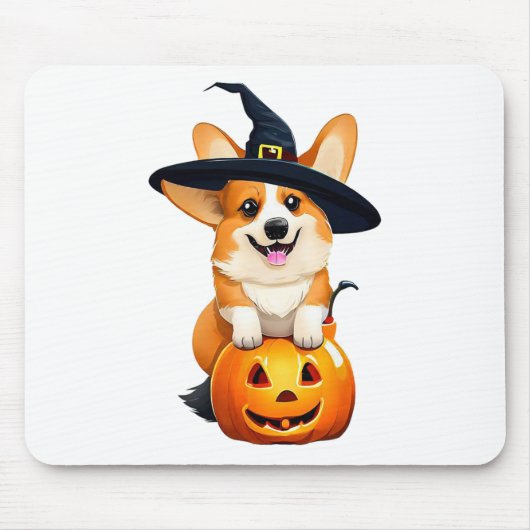 Halloween Corgi Witch Hat Mousepad (Vorne)