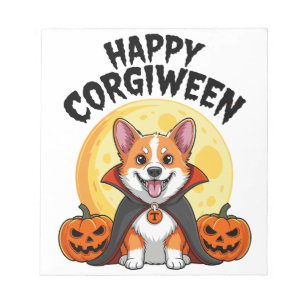 Halloween Corgiween, Gruseliger Corgi Hund Notizblock