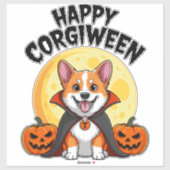 Halloween Corgiween, Spooky Corgi Dog Aufkleber (Blatt)