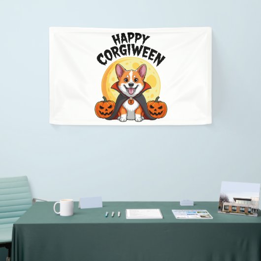 Halloween Corgiween, Spooky Corgi Dog Banner (Messeveranstaltung)
