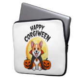 Halloween Corgiween, Spooky Corgi Dog Laptopschutzhülle (Vorderseite Links)