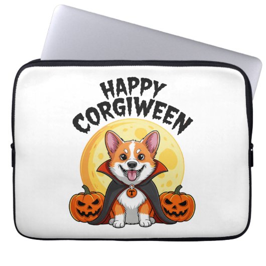 Halloween Corgiween, Spooky Corgi Dog Laptopschutzhülle (Vorderseite)