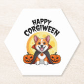 Halloween Corgiween, Spooky Corgi Dog Untersetzer (Vorderseite)