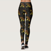 Halloween Cosmic Pumpkin Weltraum Jack OLantern Leggings (Rückseite)