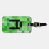 Halloween Cosplay Initialbrief A RPG Gamer Pixel Gepäckanhänger (Vorderseite horizontal)